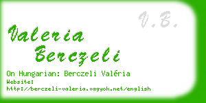 valeria berczeli business card